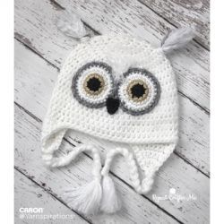 Snowy Owl Crochet Hat