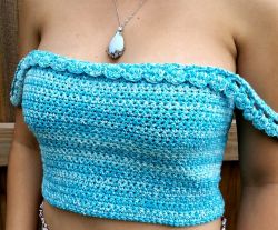 Ocean Blue Crop Top