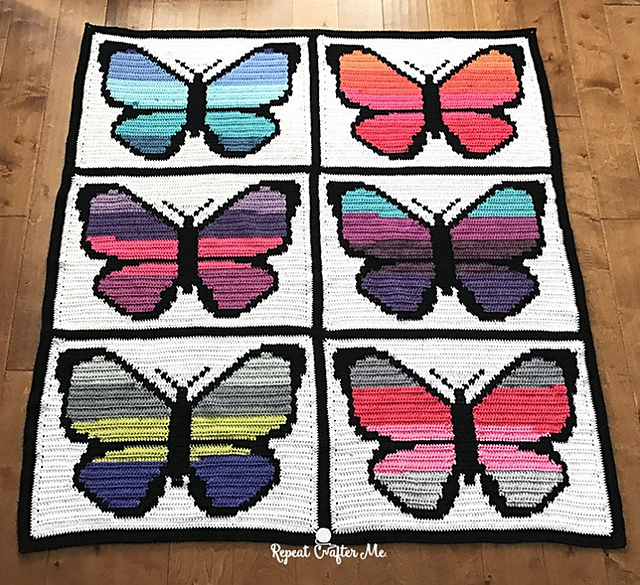 Crochet Patterns Galore Bernat Pop Butterfly Graphgan