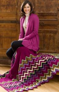 Berry Zigzag Throw